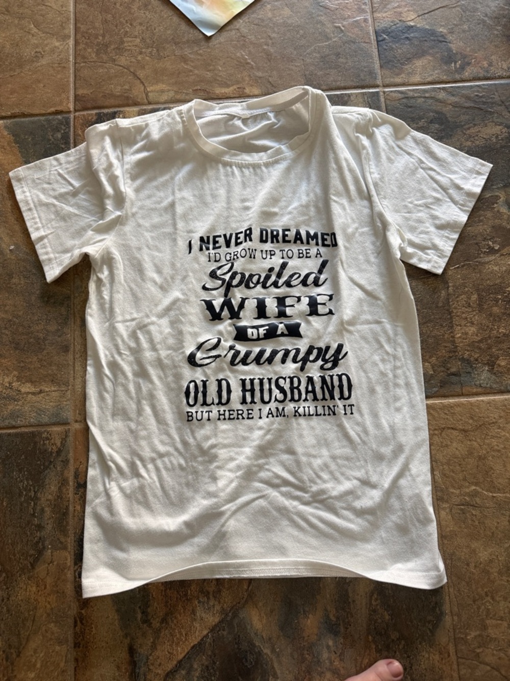 White Graphic Tee - Spoiled Wife of a Grumpy Old Husband